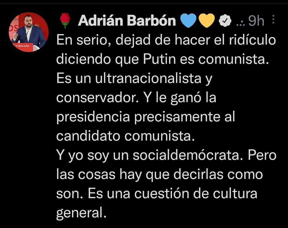 ACHAROLD5's tweet photo. Aqui nuestro asturiano célebre.
Putin no es comunista #yyaesta https://t.co/TpAbyb7h1e