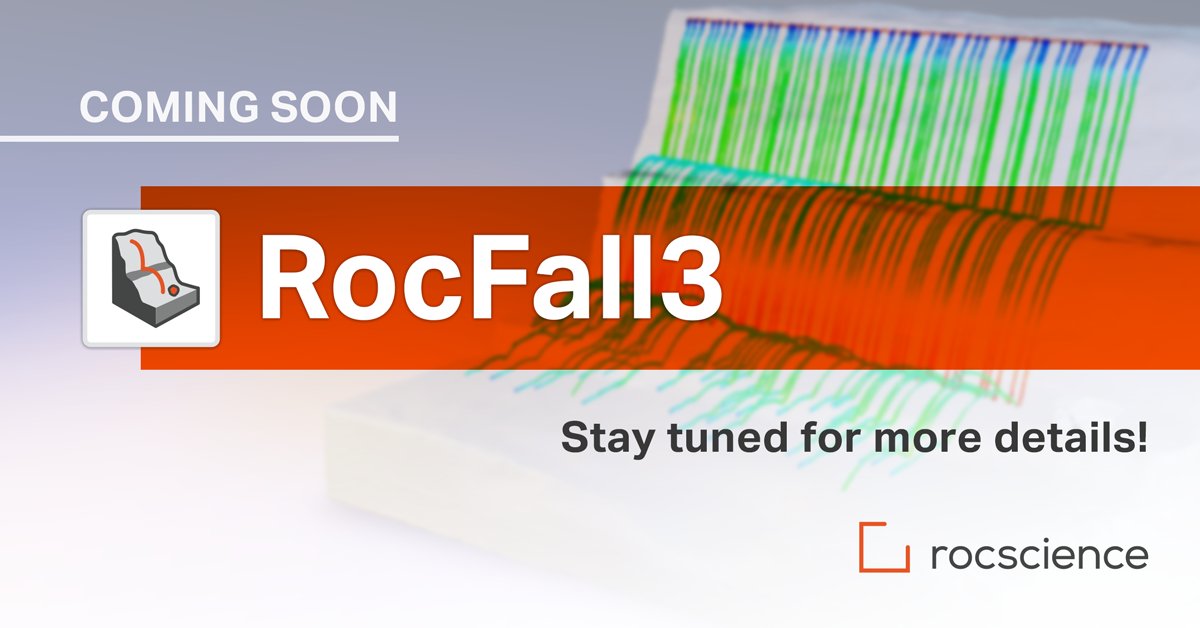 Rocscience's tweet photo. Announcing RocFall3! This new addition coming to the Rocscience Software Suite, will allow you to analyze and model rock falls in 3D. Stay tuned for April 2022.
.
#Rocscience #Rocfall3 #GeotechnicalEngineering #GeotechnicalSoftware #Comingsoon #rockfalls https://t.co/kjPNHoXzGI