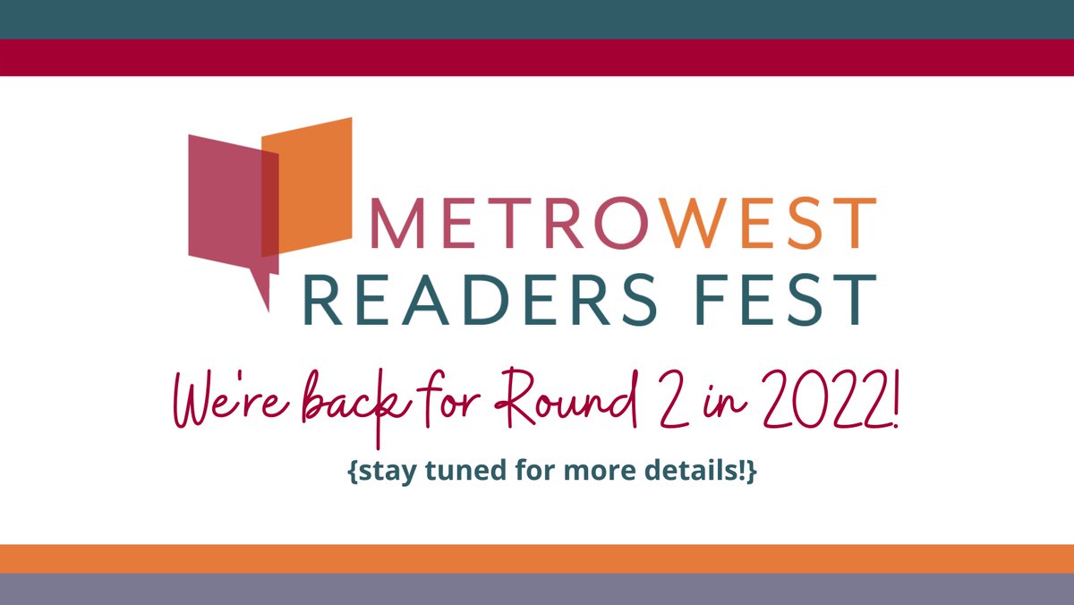 We are excited to share that MetroWest Readers Fest 2.0 is coming Autumn 2022! In the meantime, meet us March 9 at Books @ the Bar? metrowestreadersfest.org/events/books-t…
