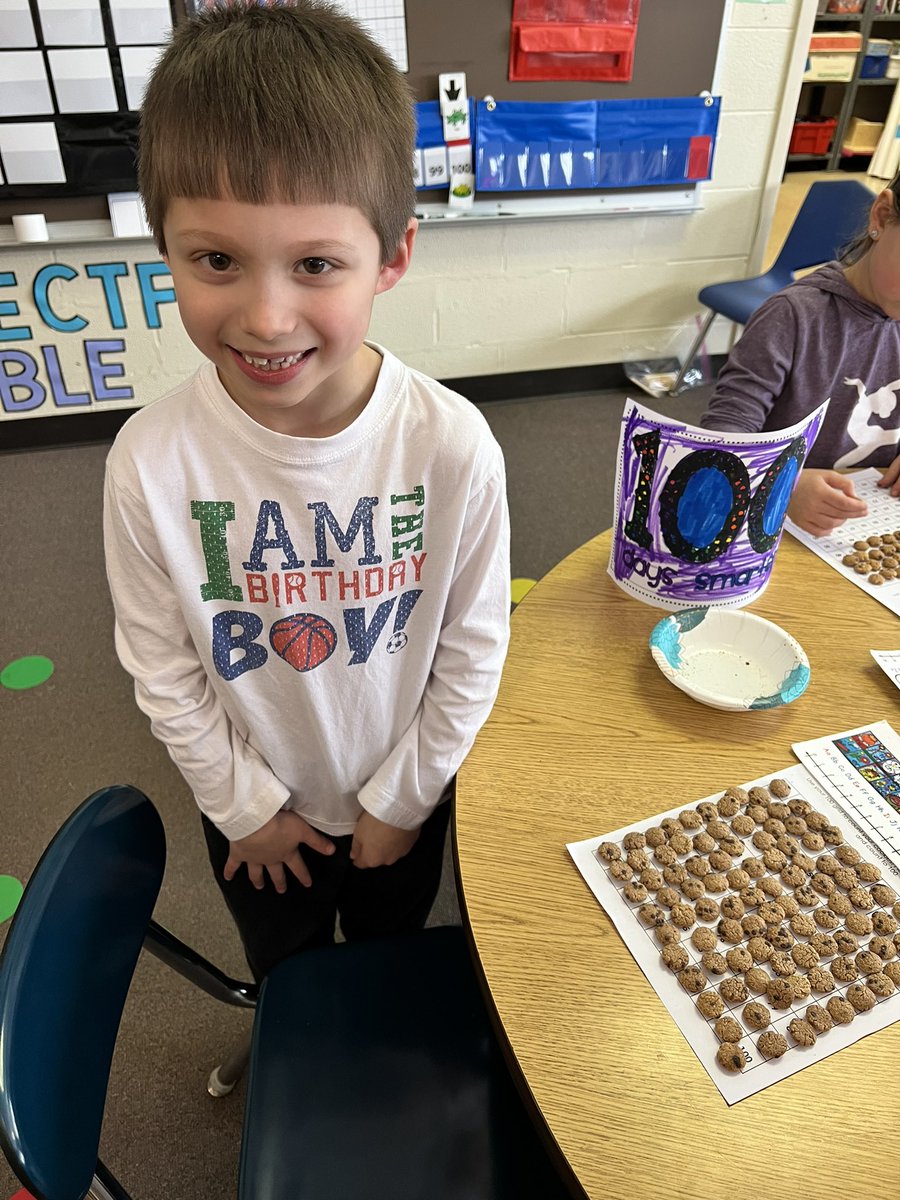 Happy 100th day! We had a super fun day - and even ate 100 cookies! 😉 <a href="/BGSchools/">BG Schools</a> <a href="/KaraffaAlyssa/">Alyssa Karaffa</a>