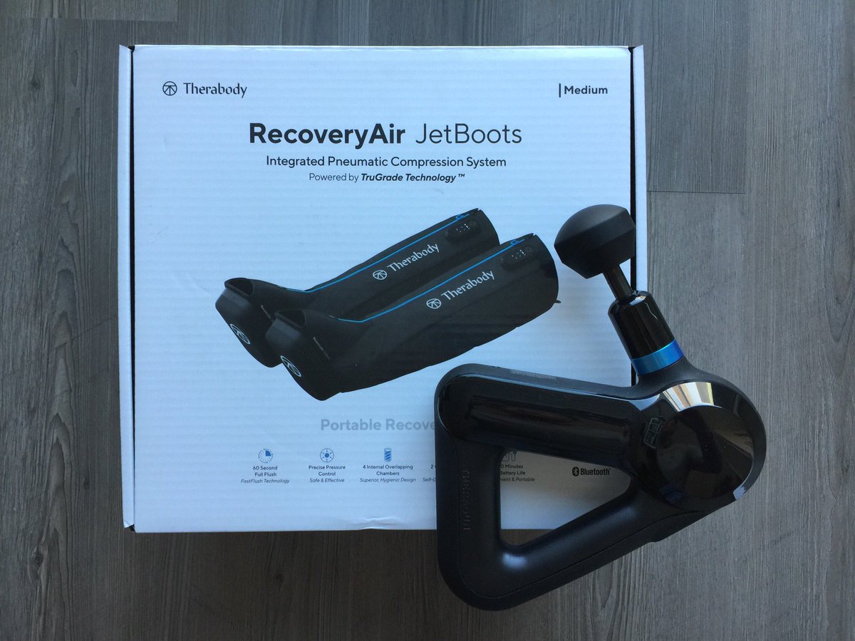 KLinCA's tweet photo. Just got my @therabody #RecoveryAir #JetBoots to augment my #Theragun Elite. I'm going to run a bit extra today and then treat my legs in these. 🏃‍♂️💆‍♂️🙌 https://t.co/cfnW2EEQS6