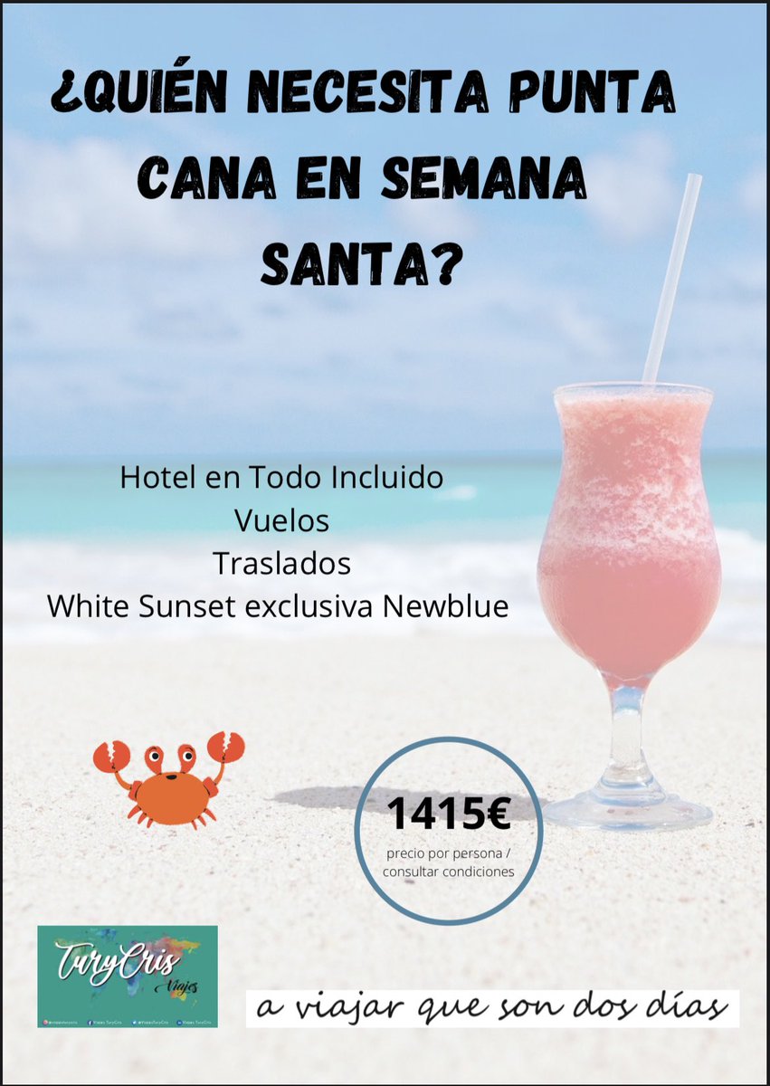 ViajesTuryCris's tweet image. ✈️🌏 40 días para Semana Santa, días que pasan volando…como las plazas de estas súper ofertas que no podéis dejar escapar 🤭

➡️ Podéis consultar sin compromiso en el 📲628733335 o por 💻 info@viajesturycris.com

#viajesturycris #aviajarquesondosdías