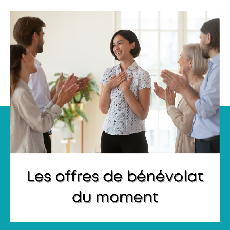 Offres de bénévolat du moment✨
#34058  <a href="/YMCAQuebec/">YMCA Québec</a> -Accompagnement
#34063 <a href="/St_Vincent_Paul/">Société de Saint-Vincent de Paul de Montréal</a> -Activités administrative et informatique
#34056 Rêvanous -Livraison de denrées alimentaires 
#34057 Rêvanous -Accompagnement et soutien 
#34064 <a href="/CJECDN/">CJE Côte-Des-Neiges</a> -Aide aux devoirs en français