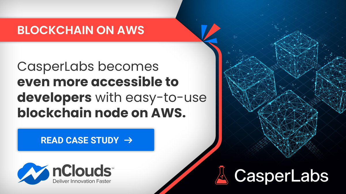 n_Clouds's tweet image. #AmazonCloudFormation deployment automation makes it easy for non-technical users to spin up a #blockchain node on #AWS, helping CasperLabs expand its target customer base. @Casper_Network @AWS_Partners Read case study: hubs.la/Q014H_ql0