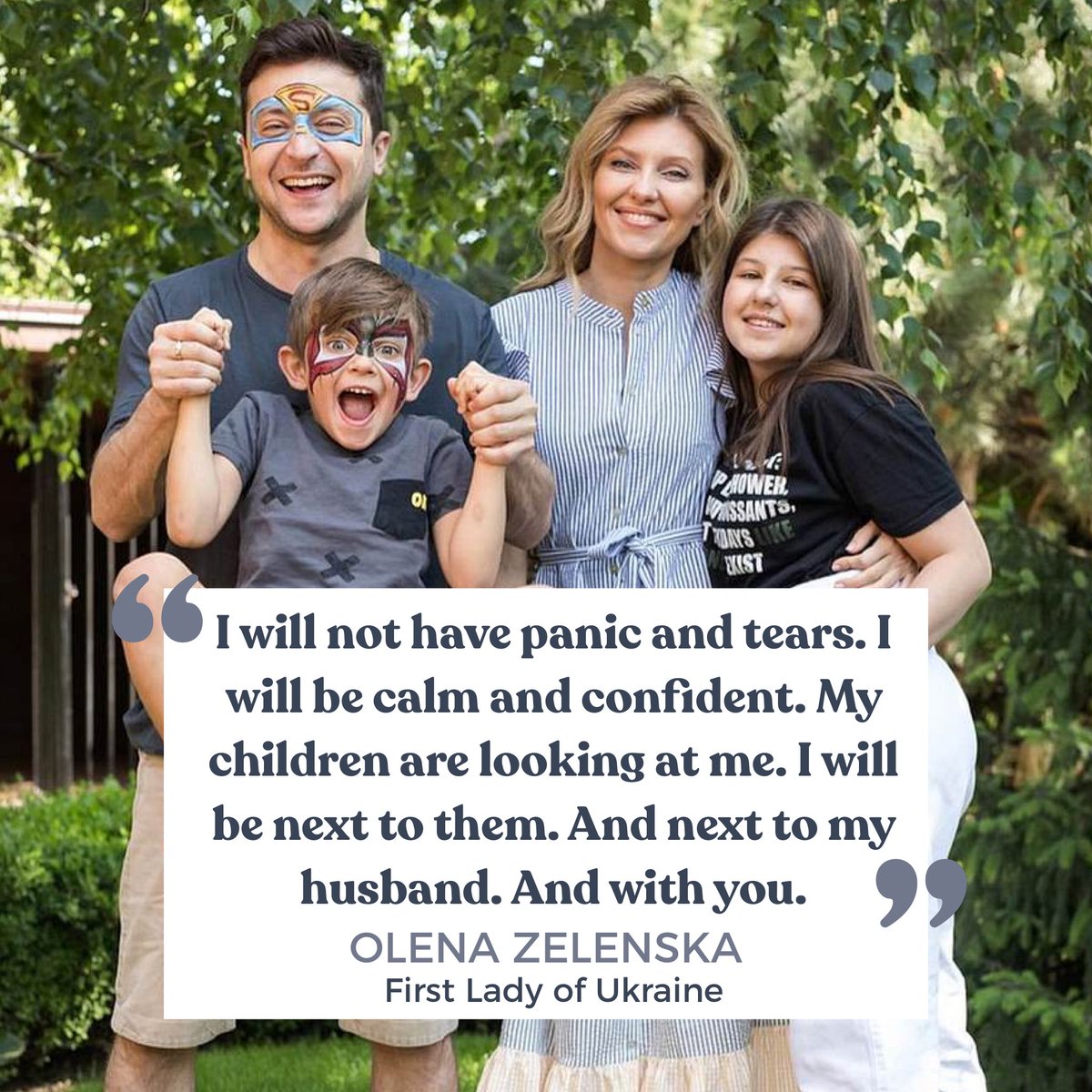 This is a powerful message from Ukraine’s First Lady, #OlenaZelenska. She’s a mother, a wife, an accomplished professional, a patriot. Never forget that when one person serves in politics, the whole family ends up serving. That is most definitely the case here. #StandWithUkraine