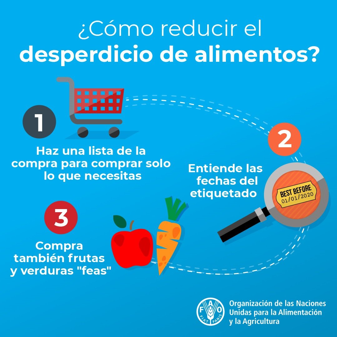 FAOPERU's tweet image. 📌 Los alimentos que nunca consumimos representan un desperdicio de recursos como la tierra, el agua, la energía, el suelo, las semillas y otros insumos utilizados en su producción

¿Te gustaría contribuir a reducir el desperdicio de alimentos? 

Aquí te dejamos 3⃣ datos claves👇