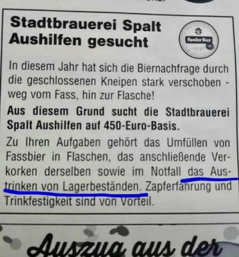 Hawaiikai (@ha_kuna_mata) on Twitter photo Falls ihr trinkfest seid 
und einen Job sucht? 
#prost #netzfund Falls ihr trinkfest seid 
und einen Job sucht? 
#prost #netzfund