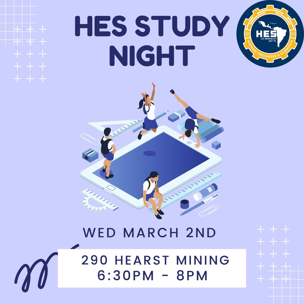 hes_ucberkeley's tweet photo. Happy Monday! We hope midterm season has been treating you well🤓 Study with HES to stay motivated with good vibes this Wednesday @290 Hearst Mining Circle🥰 May or may not have food but you have to come to find out 😋 https://t.co/2aLNxDQrY8