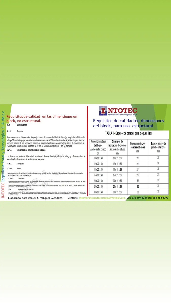INTOTEC's tweet image. Amigo fabricante de prefabricados, en block, tabique, adoquines o celocia, si requieres vender tu producto a un mercado más  exigente en la calidad. Nosotros te ayudamos a realizar los ensayos necesarios que demuestren la calidad. Con la finalidad de optimizar los recursos dispon