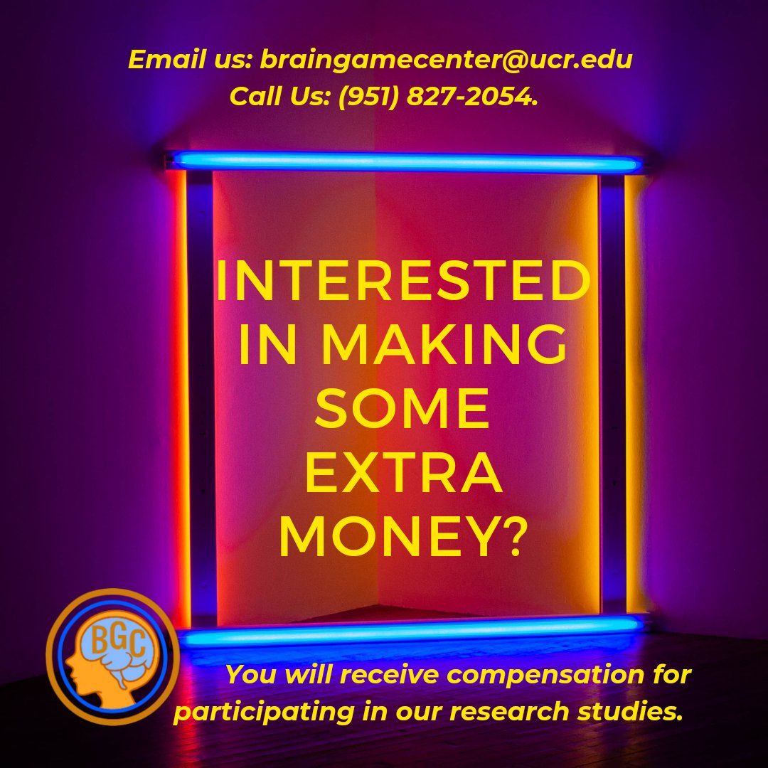 Interested in memory and games? We're always looking for participants! Sign up with the link below!

bit.ly/3uv4FQj

#brain #braingamecenter #ucriverside #memory #learning