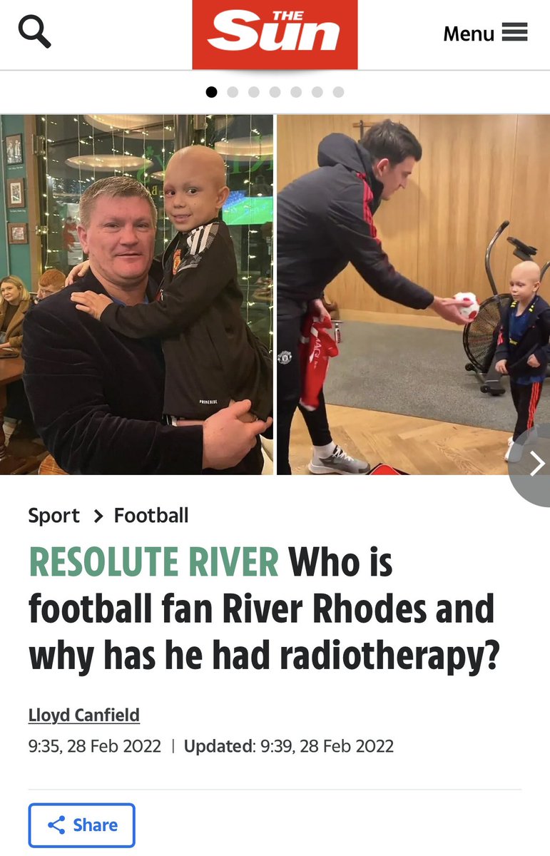 Lloyd Canfield (@lloydcanfield) on Twitter photo An article I wrote recently about <a href="/Riverthechamp/">R✝️verthechamp RR7🧤🧤🧤</a>. Such an inspiring lad who is spreading the love of football. I urge anyone who can to donate to his go fund me, linked below.
gofundme.com/f/help-river-g…
The article : thesun.co.uk/sport/17771268… An article I wrote recently about <a href="/Riverthechamp/">R✝️verthechamp RR7🧤🧤🧤</a>. Such an inspiring lad who is spreading the love of football. I urge anyone who can to donate to his go fund me, linked below.
gofundme.com/f/help-river-g…
The article : thesun.co.uk/sport/17771268…