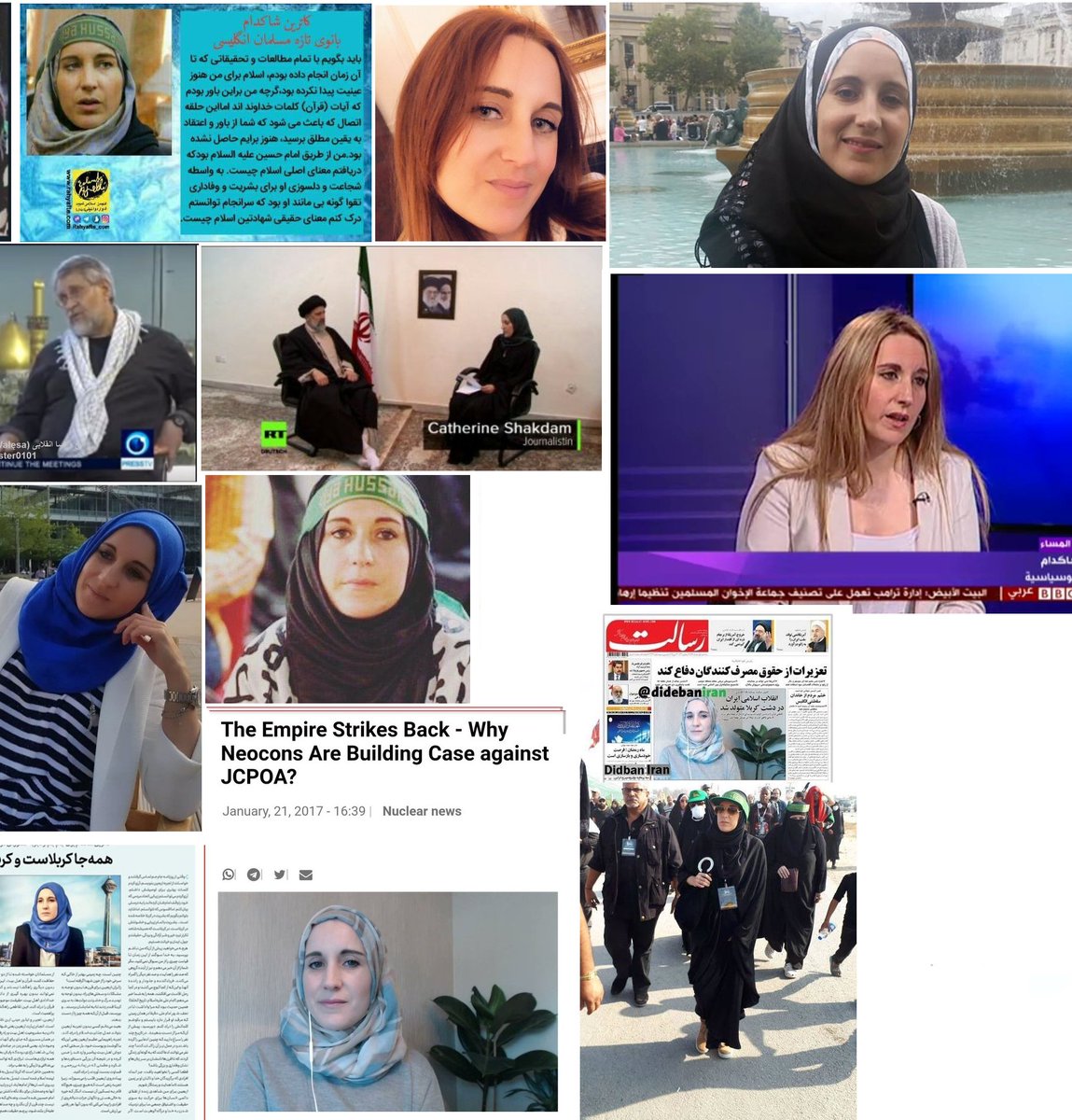 5/پ.ن:درباره کاترین شکدم هم بایدتوجه کنید که اصولا ارتباط اوبا سایت خامنه ای.آی آرانگلیسی کاملا غیرمستقیم و درحدیک ستون نویسی غیرثابت(سالهای94تا96)بودهضمن اینکه اظهاربه اسلام اومربوط به گذشته است نه سالهای اخیرو طی سالهای اخیر فقط بایک رسانه ی نزدیک به اصلاحات همکاری مختصر داشه