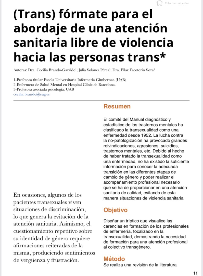 Articulo interesante en el abordaje de una atención Sanitaria libre se #violencia hacia las personas #trans puedes ver el articulo completo en revistaese.es  <a href="/cecilia_brando/">Cecília Brando-Garrido</a>