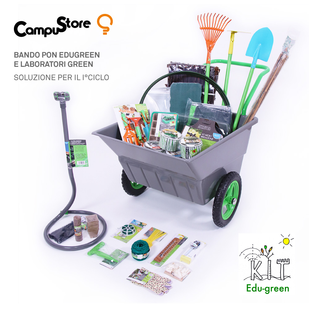 Bando #Edugreen vi presentiamo #CampusCart: una #carriola che include oltre 400 pezzi, tutto ciò che serve per allestire #giardini e #orti #didattici innovativi e sostenibili, con accessori pensati per far lavorare "hands-on" tutta la classe. 
👉go.campustore.it/CampusGreen-Ca…