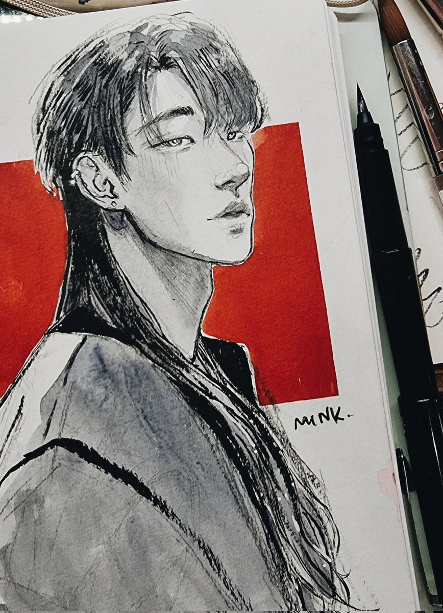 I refilled my brush pen after 378484 years
#ATEEZfanart #송민기