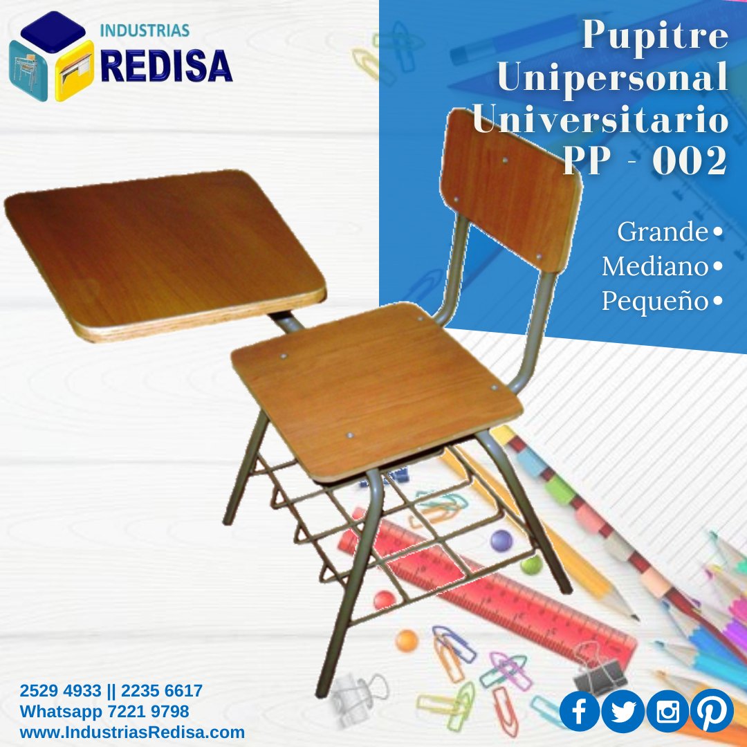 IndustriaRedisa's tweet photo. 🧑‍📚MOBILIARIO ESCOLAR
Pupitres unipersonales de la mayor calidad, cotiza con nosotros.

📲 Whatsapp 7221 9798
💸Transferencia bancaria o Efectivo
💳Tarjetas de crédito y debito con plan tasa 0

.
.
#school #sivar #mobiliarioescolar #homeschool #mobiliario #Pupitre #backtoschool https://t.co/l0qTcAFfJe