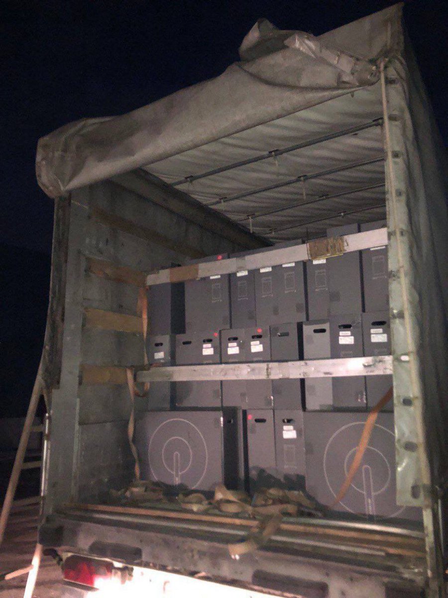 COUPSURE's tweet photo. Ukrainian Deputy Prime Minister and Minister of Digital Transformation of Ukraine, @FedorovMykhailo, posted a photo of a truck full of Starlink kits apparently sent by @elonmusk. https://t.co/qdSjssZa3g