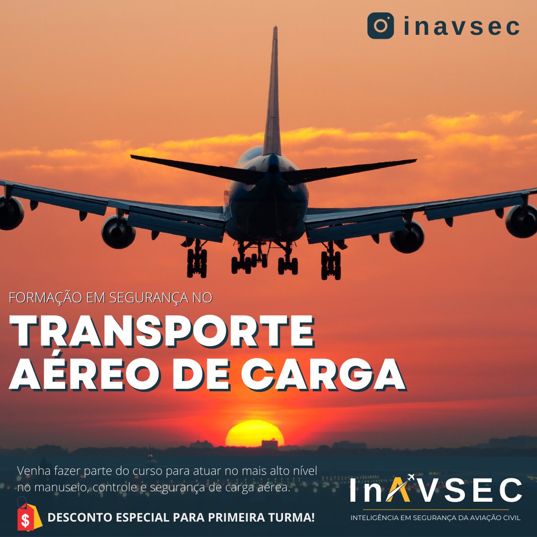 inavsec's tweet image. Diversos palestrantes, muito conteúdo de qualidade e um preço especial para a primeira turma. Não fique fora da melhor qualificação profissional em segurança no transporte aéreo de carga. 

#cursosonline #especialização #aviacao #transporteaereo #avsec