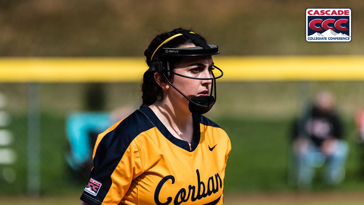 CorbanAthletics's tweet photo. CONGRATS to @corbansoftball’s Holly Gonzales on being named the CCC Pitcher of the Week! 🥎👀

Gonzales was exceptional this weekend, earning 2️⃣ wins, surrendering just 3️⃣ earned runs in 12 innings, and striking out a career-high nine batters in her first start! 🔥

#WeAreCorban https://t.co/8V2q4zkmSx