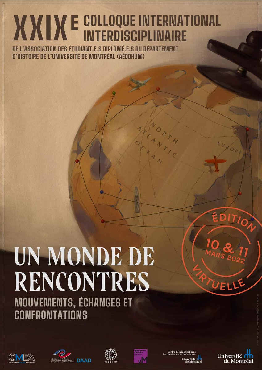 bouchard_racine's tweet photo. 29e Colloque de @aeddhum, les 10 et 11 mars prochain @UdeM_Histoire.

"Un monde de rencontres : mouvements, échanges et confrontations".

 Voir la programmation complète ici 👇 https://t.co/1sXwAKvnsY