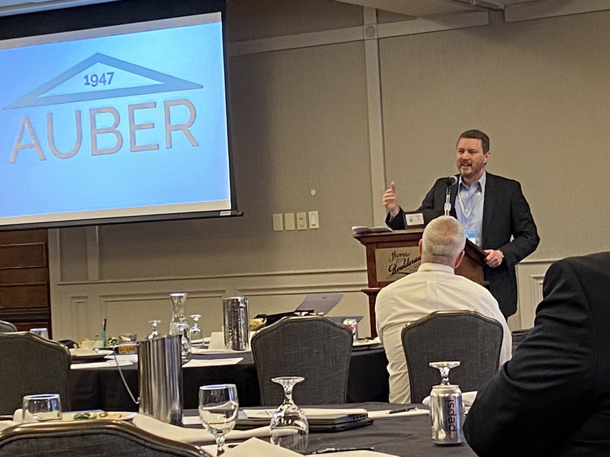 Proud moment for the entire <a href="/UTBoydCenter/">UT Boyd Center for Business & Economic Research</a> family as alumnus John Deskins delivers his Presidential Address at the AUBER annual meeting, directly in front of fellow alumnus and AUBER Secretary-Treasurer Mike Hicks. Big day for <a href="/HaslamUT/">Haslam Business</a> and <a href="/UTKnoxville/">UT Knoxville</a>!