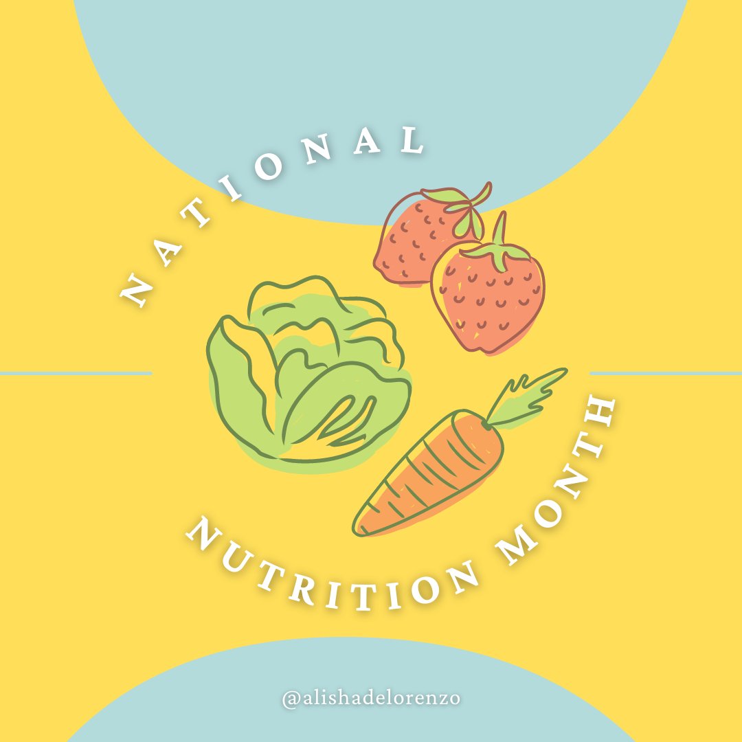 AlishaDelorenzo's tweet photo. To start off American National Nutrition Month, we'll be talking about ways to positively influence your mental health, starting with your physical health!

Stay tuned on our Instagram: AlishaDeLorenzo
#SEL #mentalhealth #equity #selfcare
#LivingYes #BeLovEd #love #wellness #food https://t.co/rKYoc30OFC