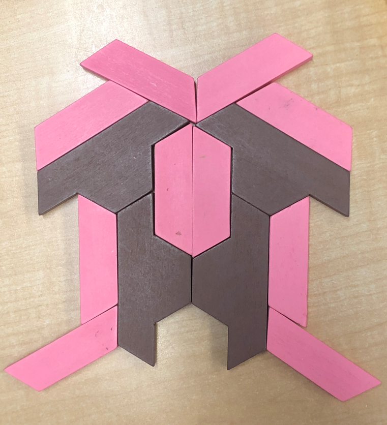 MrKSDyck's tweet photo. Grade 6/7s @PortWellerPS created two-coloured #DeciBlock designs with line and/or rotational #Symmetry and then described the #Relationships between the #Area of the colours using #Ratios. #PartToPart #PartToWhole #Representation #Simplify #Number #Math https://t.co/vZRPQCLaX6