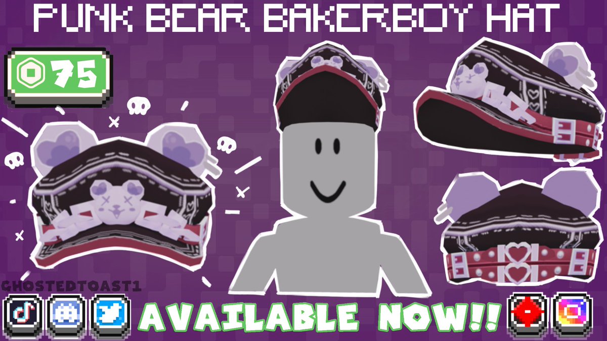 💀 UGC DROP 💀 

Had a very fun and *💀 LONG* time making this! I have a lot of planned items for march so be on the lookout for some pixel-y items. 👀 
————————-
ITEMLINK: roblox.com/catalog/897083…

#RobloxUGC #Roblox #blender3D #UGC #RobloxDev <a href="/robloxdevrel/">Roblox Developer Relations</a>