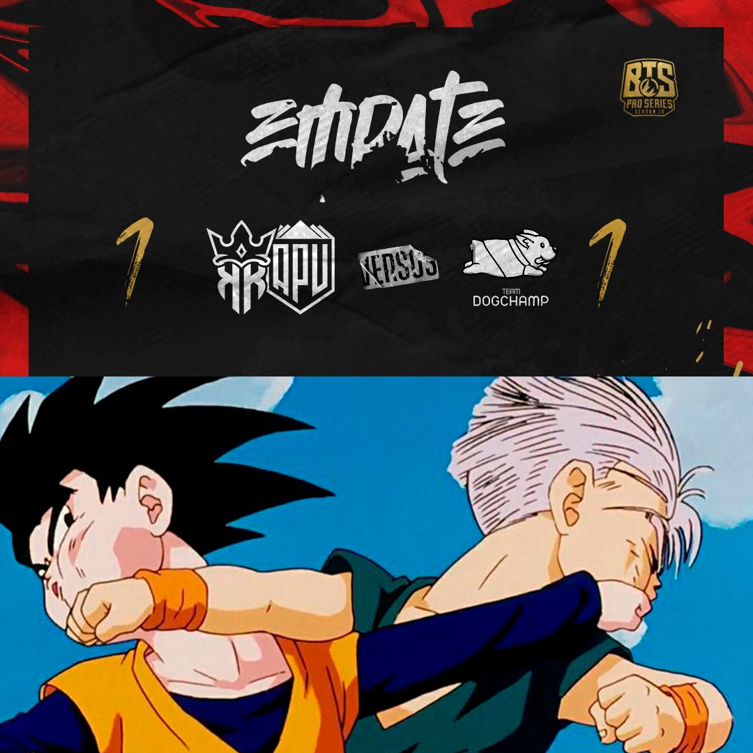 El día de ayer fue nuestro ultimo partido de la fase de grupos de la BTS y terminamos con un empate. 

Ontem foi a nossa última partida da fase de grupos do BTS e terminámos com um empate. 

#GOAPUKINGS