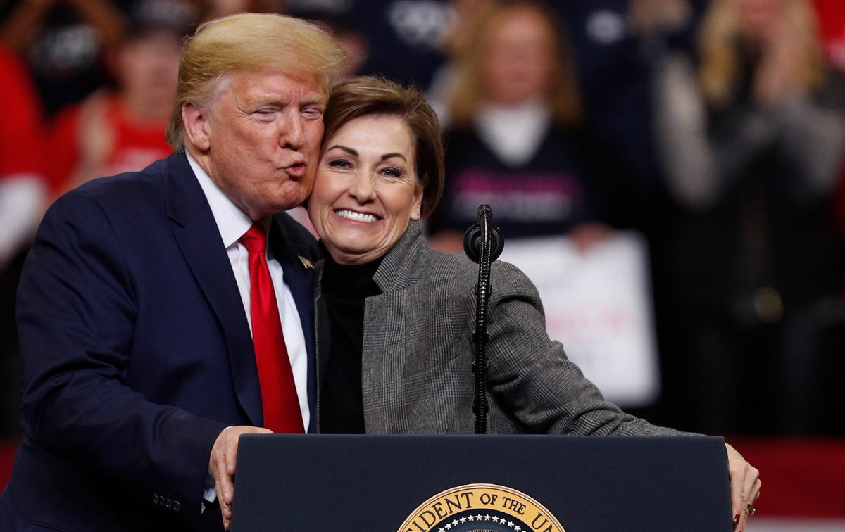 @natsechobbyist I want to warn you about the SOTU rebuttal from Iowa Governor Kim Reynolds. I was born, raised in Iowa. Reynolds is going to say a lot of things about standing with Ukraine. This is Kim Reynolds. She won't denouce Trump even now. Do not believe a word she says.
