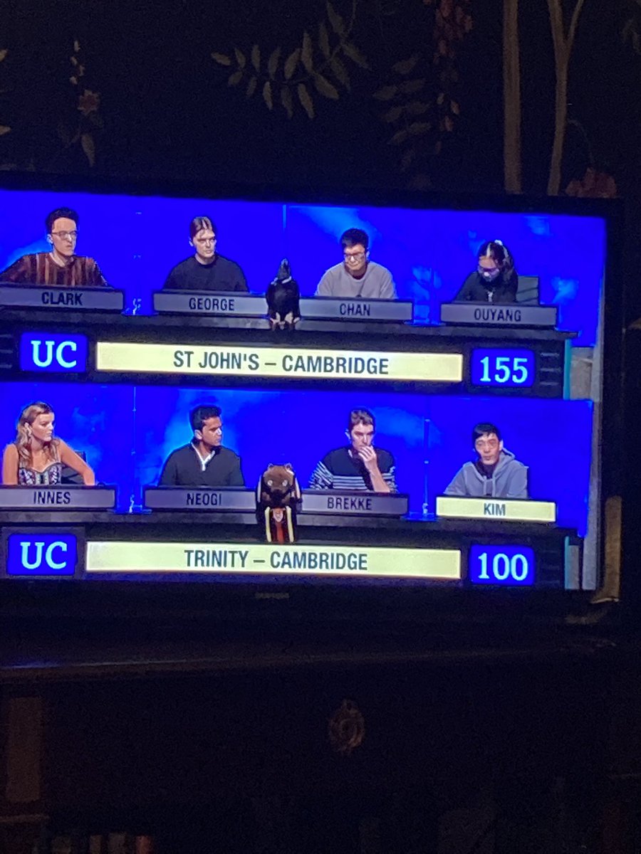 “Oxford and Cambridge should each have just one University Challenge team, not separate ones from each college” is the hill I will die on