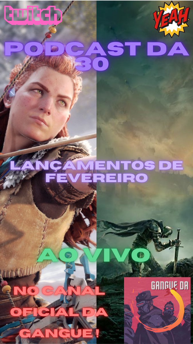 GangueDa30's tweet photo. LIVE ONLINE! 

PODCAST DA 30 NO 28! LANÇAMENTOS DE FEVEREIRO !gangue !tiktok #md30

https://t.co/J7Wl8WH1n3 https://t.co/1NQQT0quVu