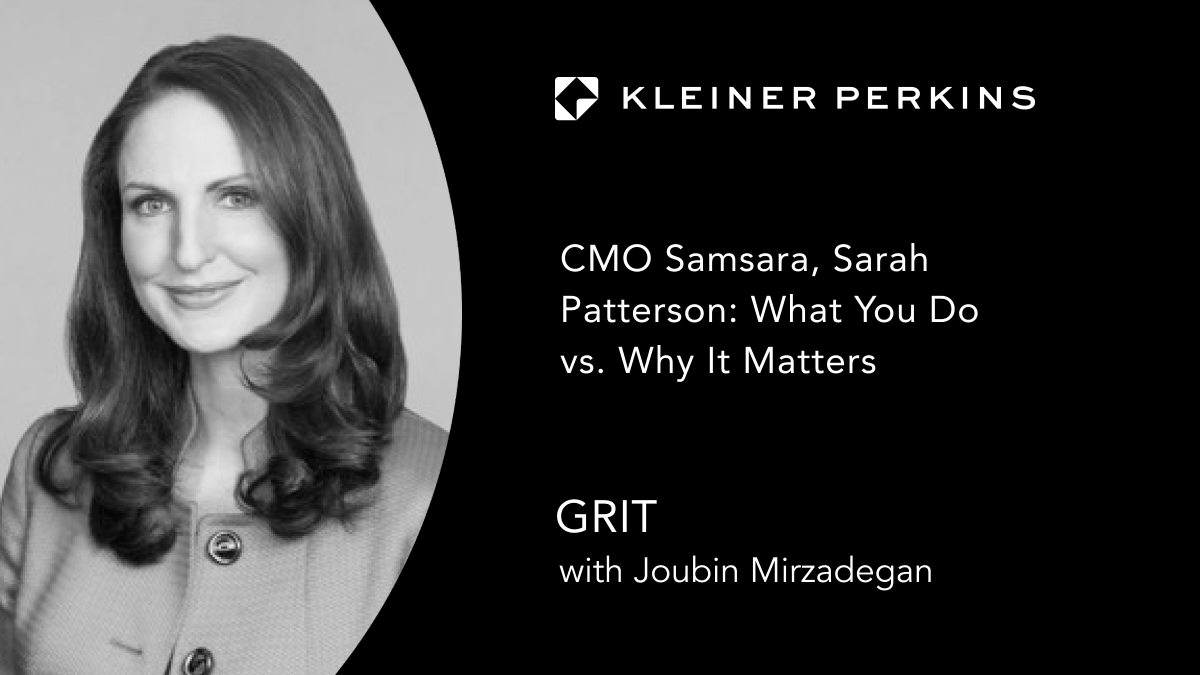 Thanks <a href="/Joubinmir/">Joubin Mirzadegan</a> &amp; <a href="/kleinerperkins/">Kleiner Perkins</a> for having me on Grit to talk about “What you do vs. why it matters”, being vulnerable, &amp; balancing family + work.
Here are the links - Spotify: open.spotify.com/episode/3n6aAP…
Apple: podcasts.apple.com/us/podcast/cmo…
Kleiner Perkins: kleinerperkins.com/podcasts/
