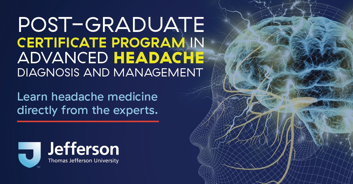 Courtney S-White, MD (@cswhitemd) on Twitter photo In addition to my clinical work, I am teaching in the Advanced Headache Diagnosis and Management program. We are excited to be accepting students to begin the program in the fall. Scholarships are available! <a href="/JeffHeadacheCtr/">Jeff Headache Ctr</a> <a href="/JeffCollegeNur/">Jefferson College of Nursing</a> #Headache #MedEd #NeuroTwitter In addition to my clinical work, I am teaching in the Advanced Headache Diagnosis and Management program. We are excited to be accepting students to begin the program in the fall. Scholarships are available! <a href="/JeffHeadacheCtr/">Jeff Headache Ctr</a> <a href="/JeffCollegeNur/">Jefferson College of Nursing</a> #Headache #MedEd #NeuroTwitter