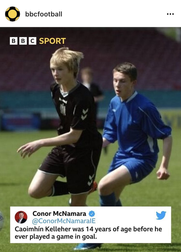 👀 just think about this  when supporting your players development, especially in the FP. He now plays for #lfc as back up keeper to best GK on the 🌍 . No one has a 🔮 so let your players try out a number of positions and get plenty of experiences all over the pitch