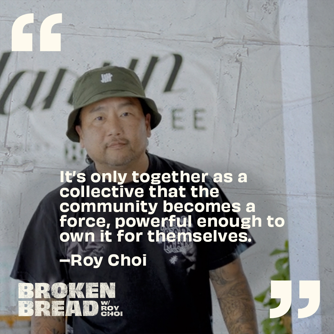 PBSSoCal's tweet photo. Tonight, on #BrokenBread, @ChefRoyChoi visits #LeimertPark and explores how a neighborhood can counteract the forces of gentrification. Watch it in one hour (7p) on PBS SoCal or the PBS app. https://t.co/bmIYMcWttu
