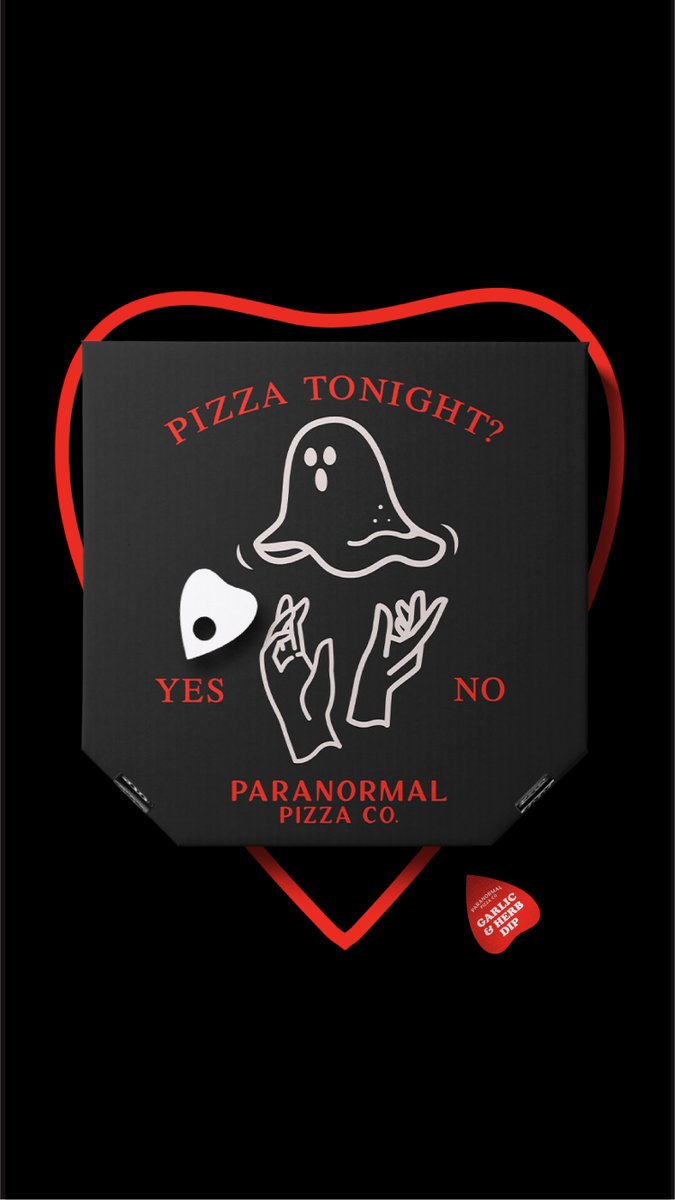 vikilester's tweet photo. Who doesn't love some spooky pizza #branding ? https://t.co/em0856QUdg