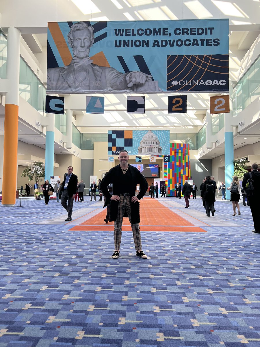 James_A_Higgins's tweet photo. Step one: power pose
Step two: smile
Step three: advocate 

#cunagac @CUNA https://t.co/t9hycSVWpY