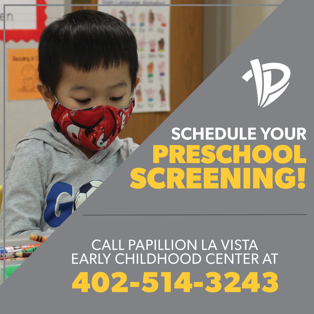 It's time to schedule your preschool screening for the 2022-2023 year! Call 402-514-3243 today for more information or to schedule a screening. Incoming students must turn 4 years old by July 31, 2022, and reside within the PLCS school district.