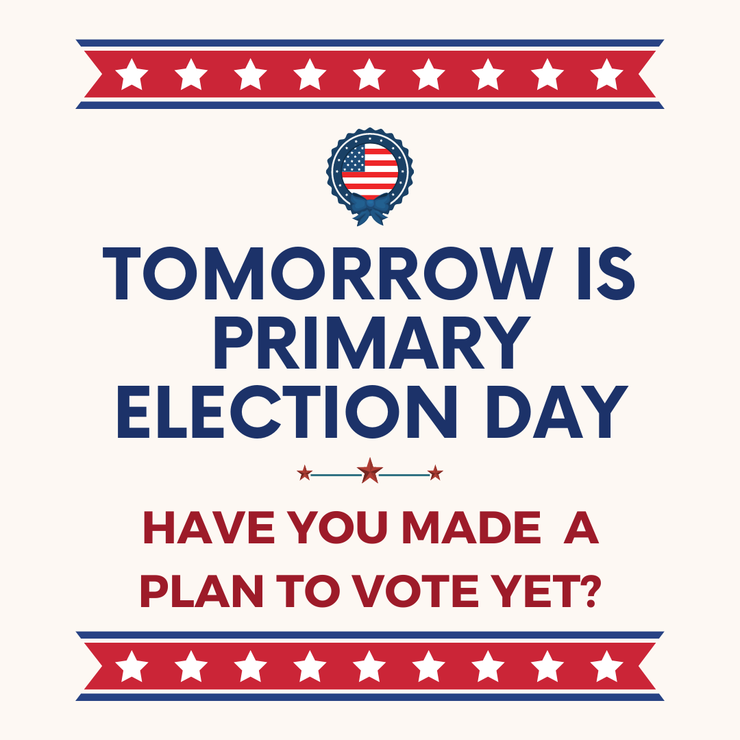 BayouBlueDems's tweet image. Primary Election Day is TOMORROW! If you haven't early voted, have you made a plan to vote tomorrow yet? Visit harrisvotes.org/polllocations to find the correct place to vote!