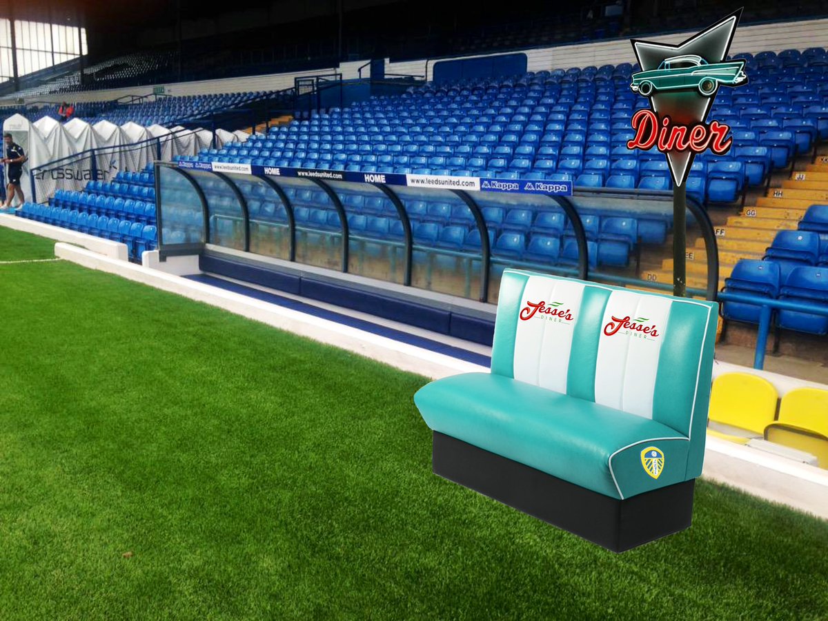 EnglishBob1's tweet photo. Leeds United today have removed Bielsa’s Bucket and replaced it with a booth from Jesse’s Diner, Greensboro NC 
@MenInBlazers @rogbennett #gfopART https://t.co/FwyKwzbKKn