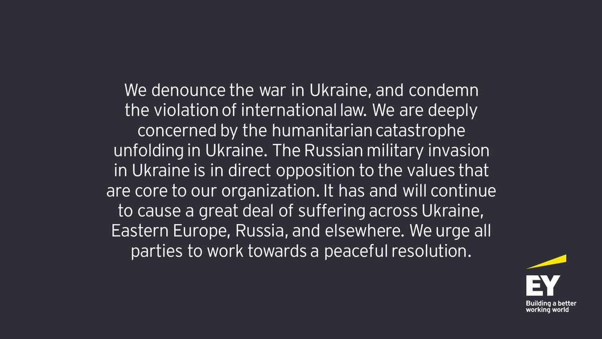 EY statement on Ukraine (1/3)
