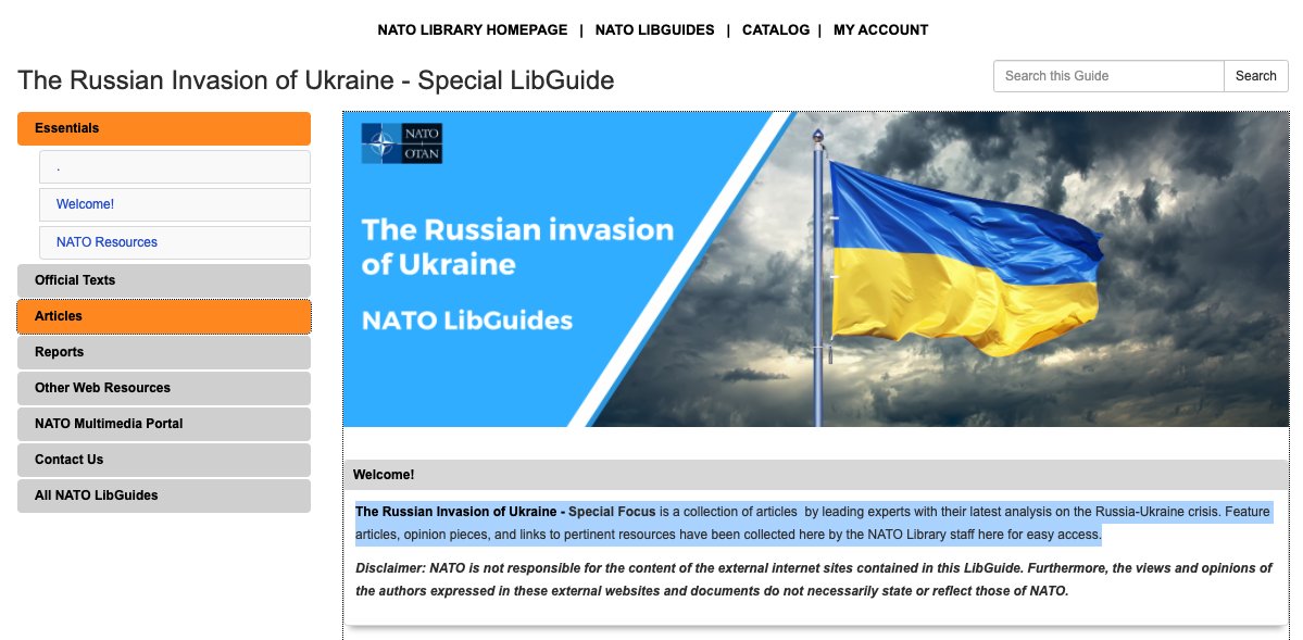 NATO Guide On Russian-Ukraine crisis