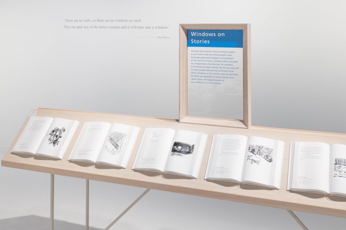japanhouseldn's tweet photo. In literature, novels and folklore, windows are often used as symbolism for something much more than this world offers. In our #Windowology exhibition, we explore how windows are depicted in stories, focusing on stories from Japan. https://t.co/kcsl7ajWBv https://t.co/lFKc0iwylB