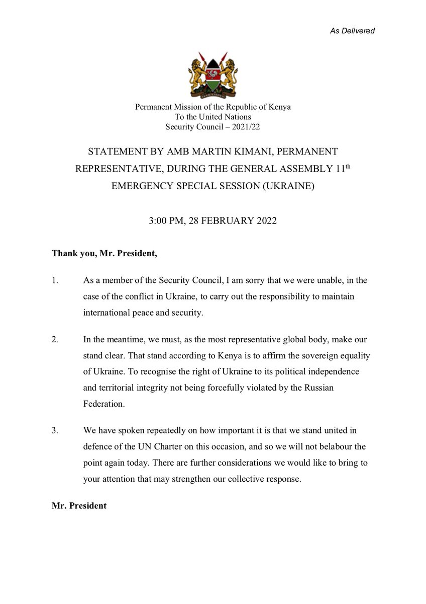 Permanent Mission of Kenya to the UN 🇰🇪 🇺🇳 tweet media