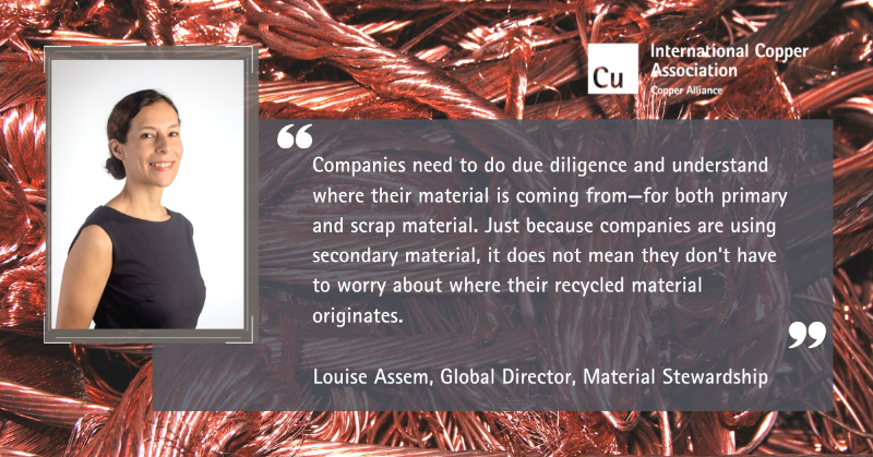 ica_copper's tweet photo. At #GreenBiz22, ICA’s Dr. Louise Assem spoke about the importance of #circularmining.
While both primary and secondary production are needed to meet demand, responsible practices and corporate due diligence are important for all stages of copper production.
#ResponsibleCopper https://t.co/p5TeTFHFJb