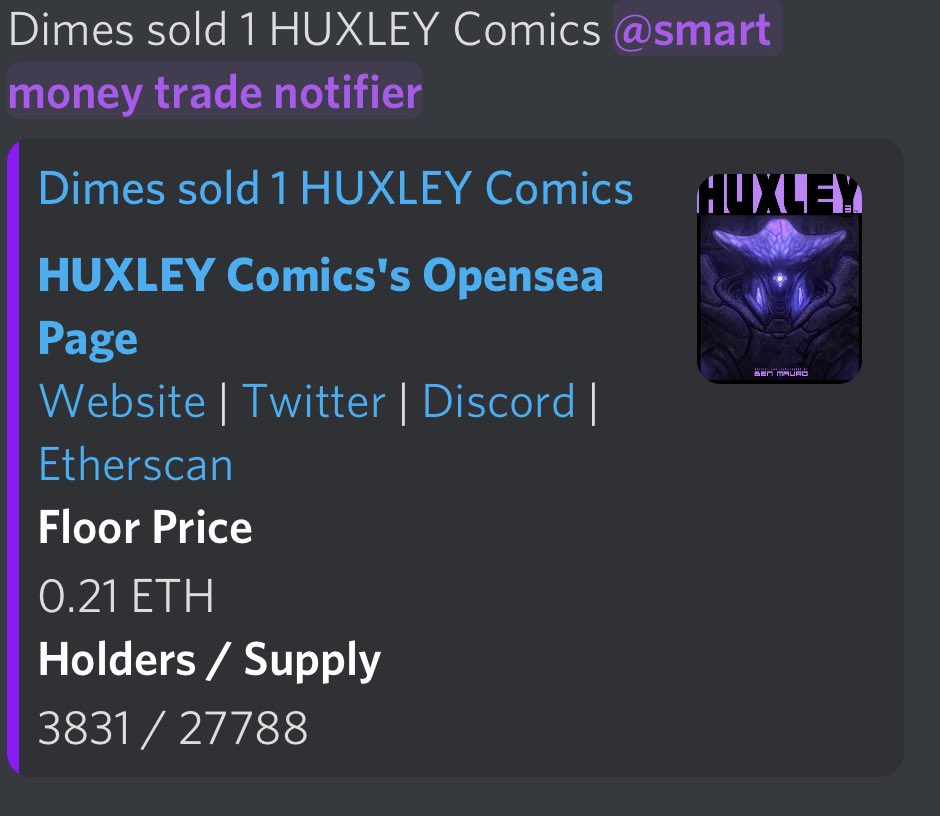snipeseanft's tweet image. 🚨 Whale Watcher is LIVE for free on our discord! See which NFT projects top wallets are buying and selling in real-time. 😈