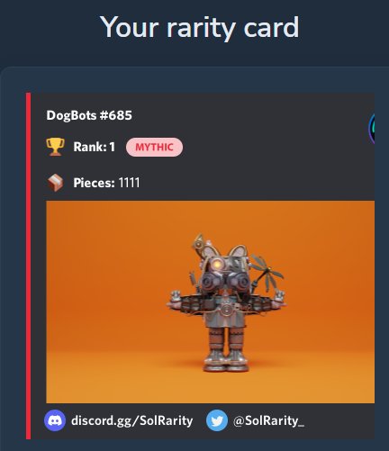 @COLLECT0R_NFT <a href="/dogmonauts/">MoonClub.xyz | DogBots SOLD OUT</a> #dogbots helping to save 1000 real world dogs. Got this bad boy in my collection.