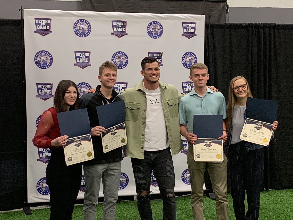Enjoyed the opportunity to spend some time with our Beyond the Game Leadership Award recipients today.  Fabulous group of student-athletes.