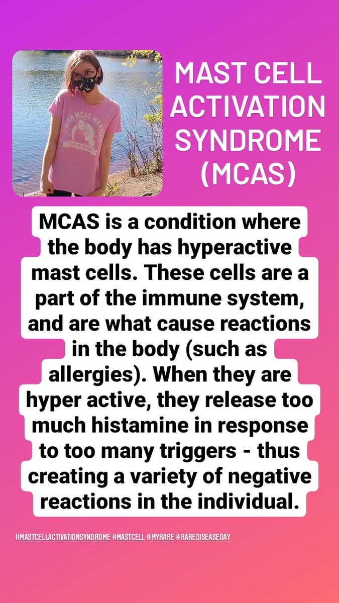 AucoinKirsten's tweet photo. Let's learn about #MastCellActivationSyndrome ! 💜
#mcas #mastcelldisorder #spoonie #chronicillness #myrare #raredisease #RareDiseaseDay #RareDiseaseDay2022 https://t.co/9xzRzer9Gu